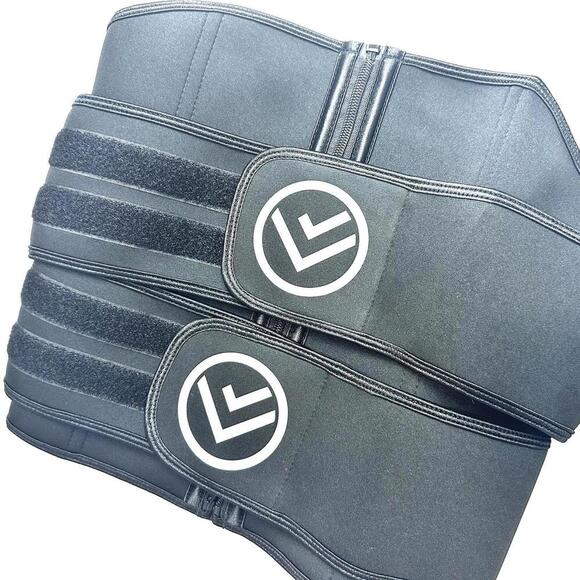 Unisex Black Waist Trimmer Size L - Sweat Bands for Stomach - Picture 7 of 9